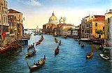 Unknown Artist Famous Paintings - Venice Grand Canal